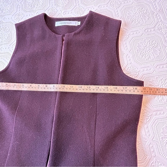 Contemporaine Simons Wool Blend Sleeveless Midi Vest Sz S EUC - Picture 10 of 16